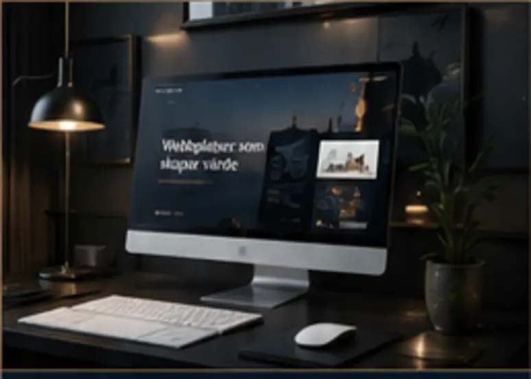 Webbdesign på en datorskärm